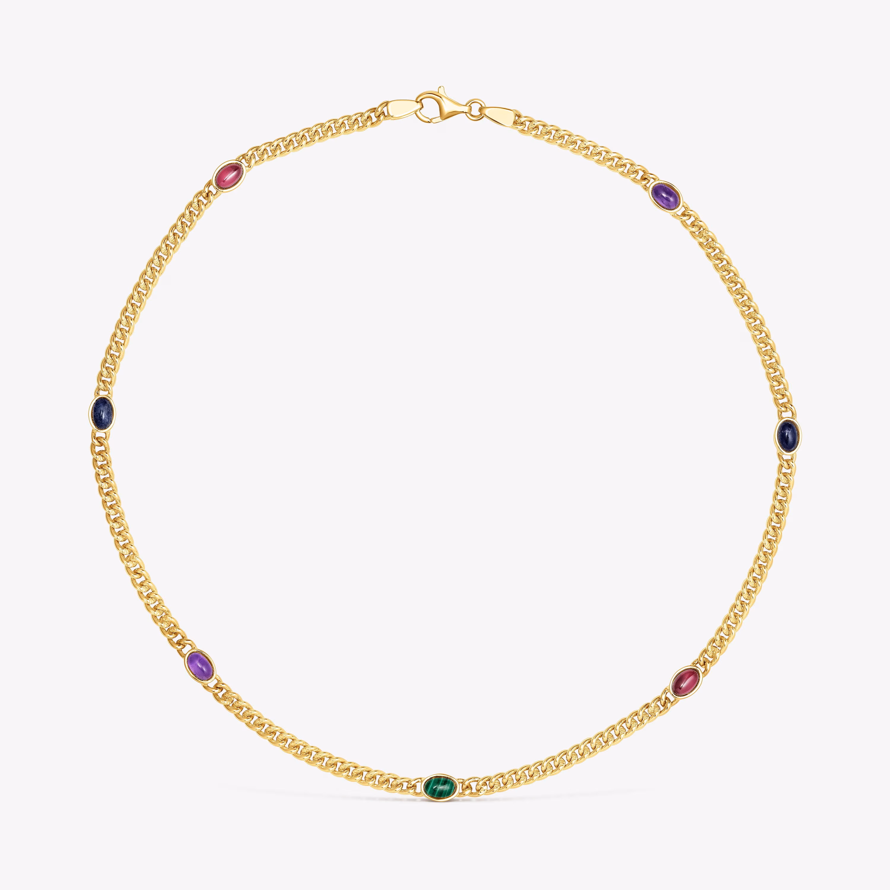 Collar con baño de oro 18 kt sobre plata y gemas Tamara Falcó X TOUS