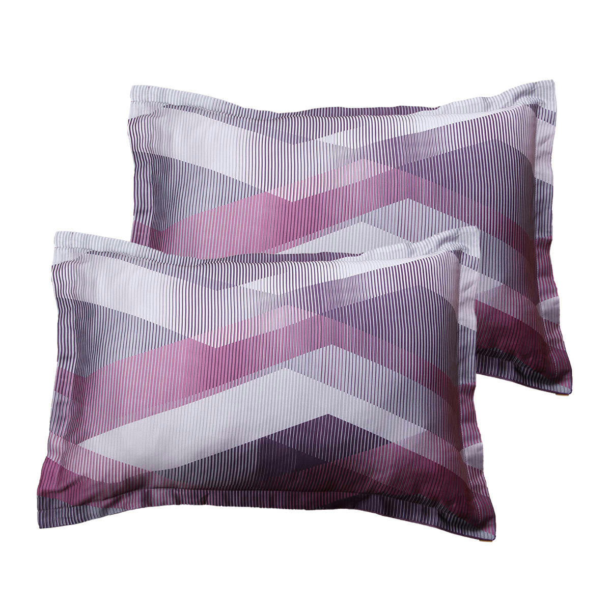 HELIX PURPLE - Lot de 2 Taies d'oreiller 50x70 cm satin de coton