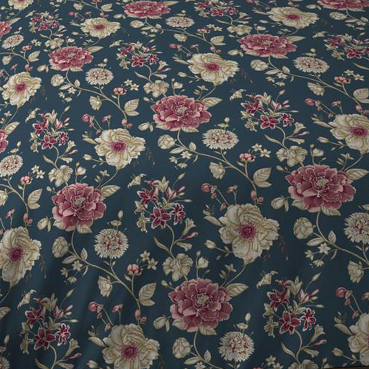 FLORE - Parure de lit en coton imprimé 220x240