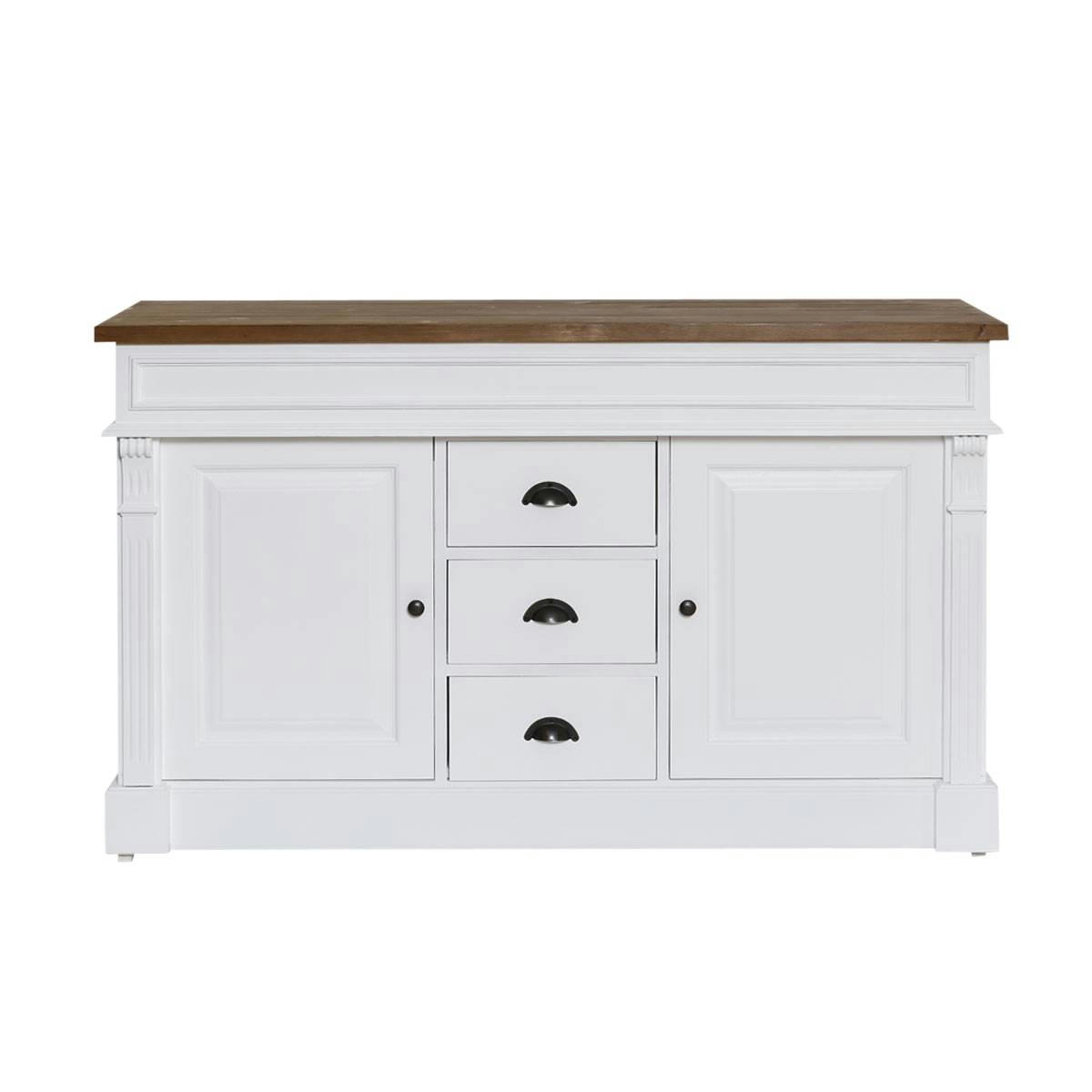 MANEL - Meuble sous vasque en bois blanc 150 cm