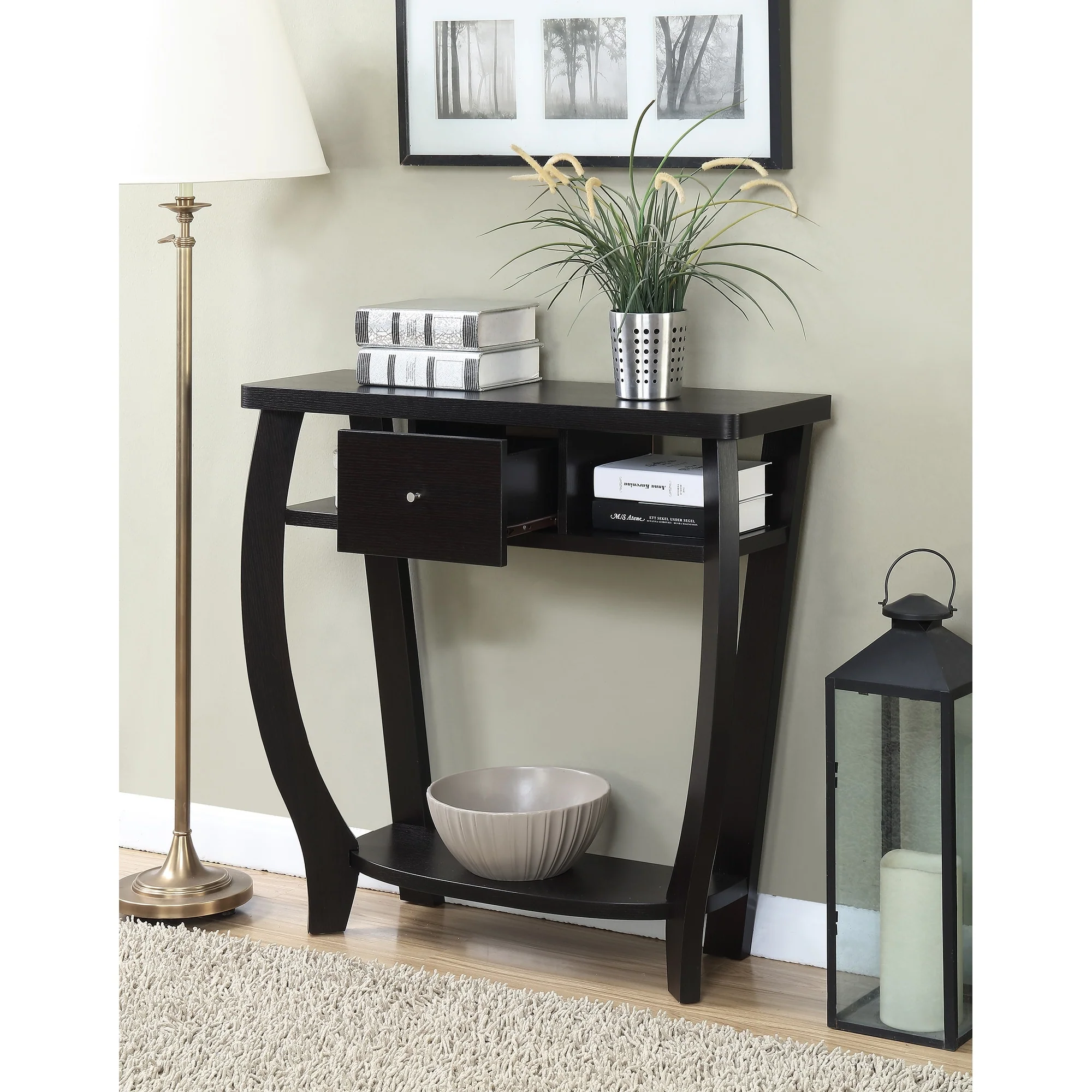 Convenience Concepts Newport 1 Drawer Dorchester Console Table with Shelf