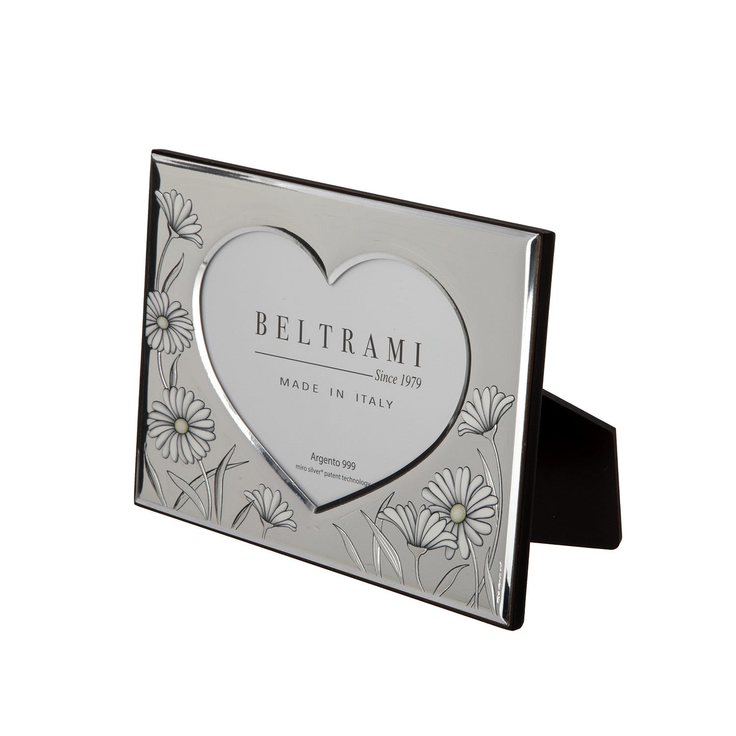 Portafoto cuore fiori foto 10x15 cm Beltrami con argento Miro Silver