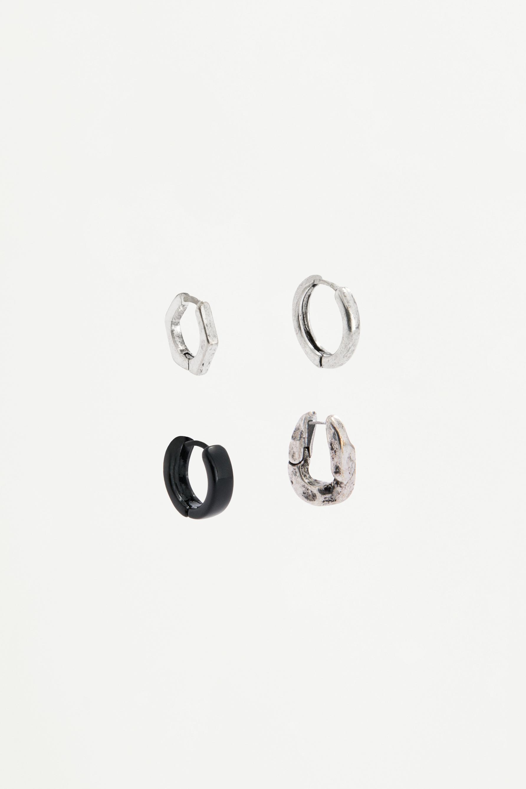 Pendientes aros combinados (Pack 4)