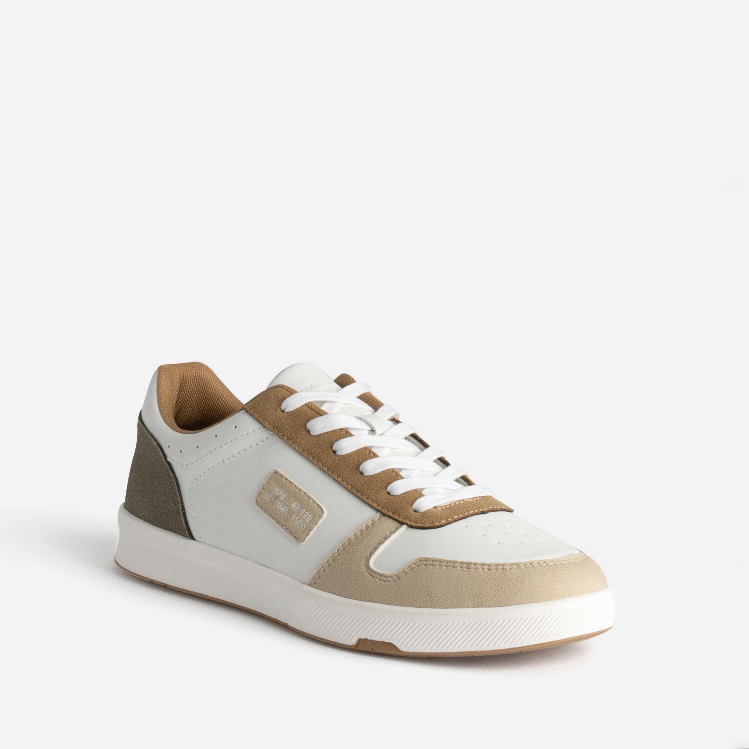 Tennis blanche, beige, camel et kaki