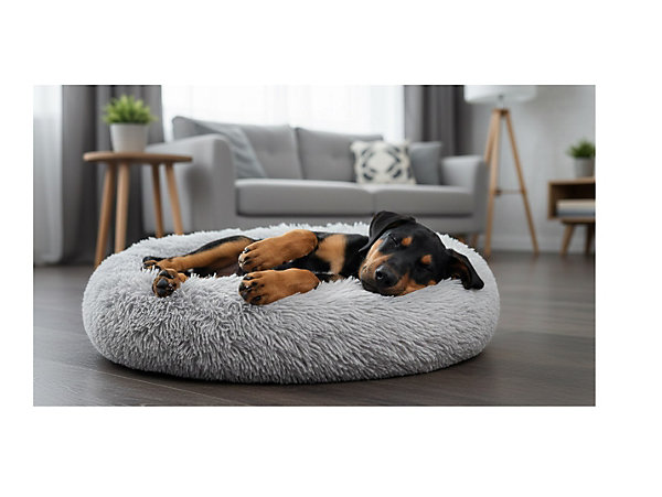 Panier rond ultra doux Krem design et moderne