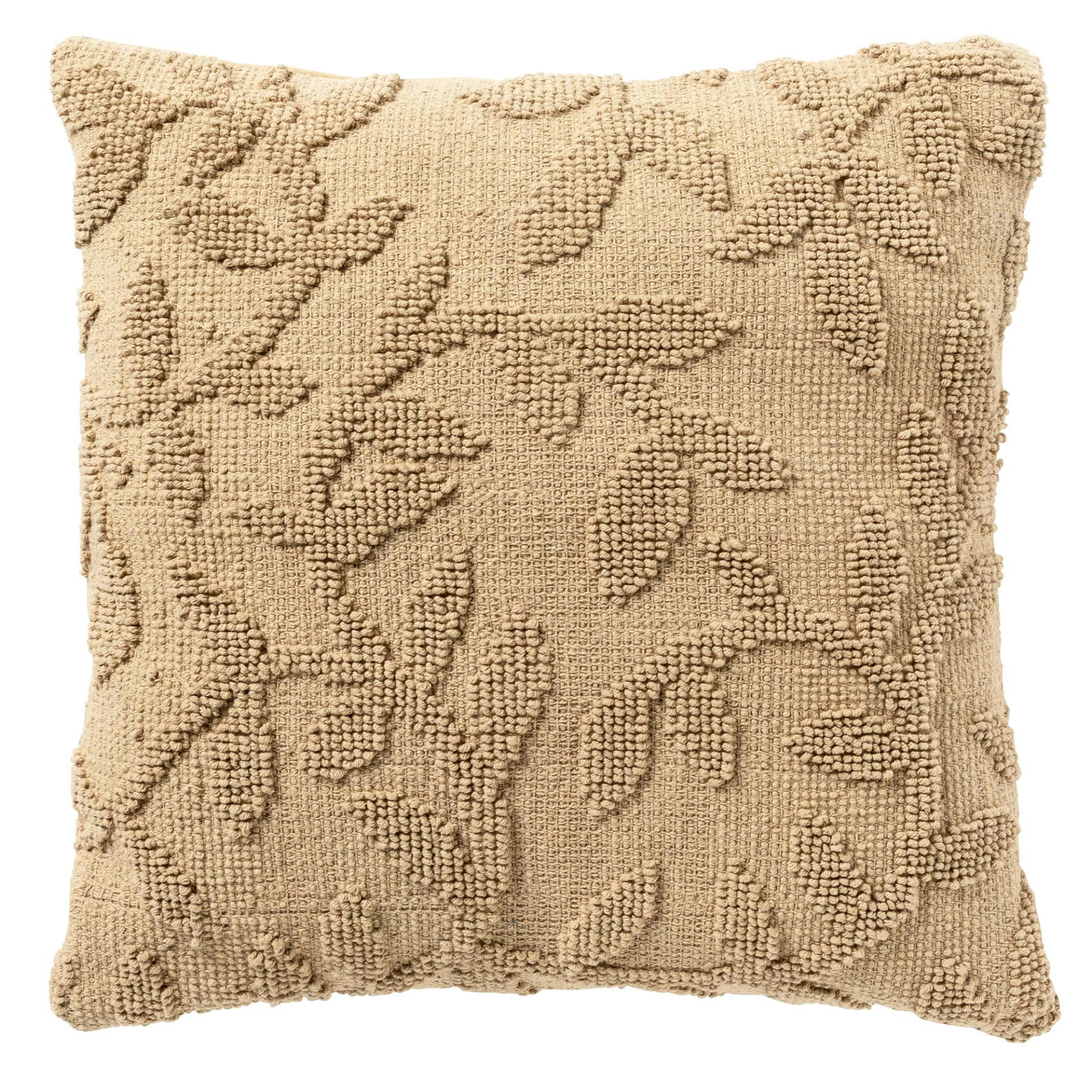 - Coussin - beige en coton 45x45 cm avec motif fleuri