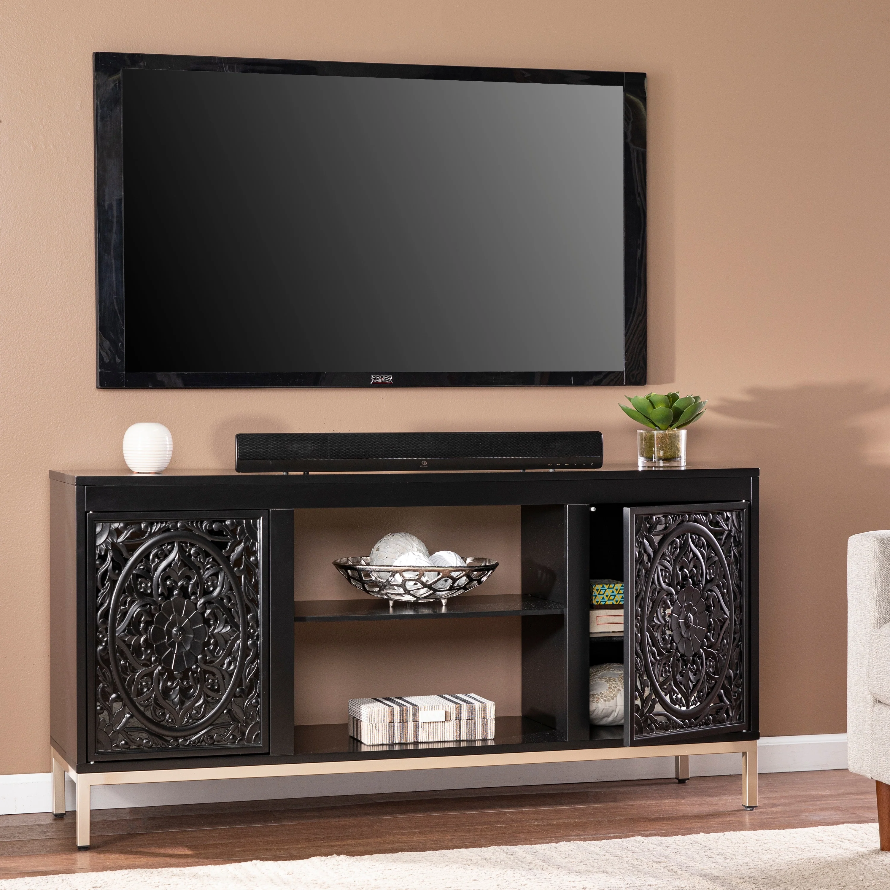 SEI Furniture Winsterly Media TV Stand w/ Storage for TV's up to 56