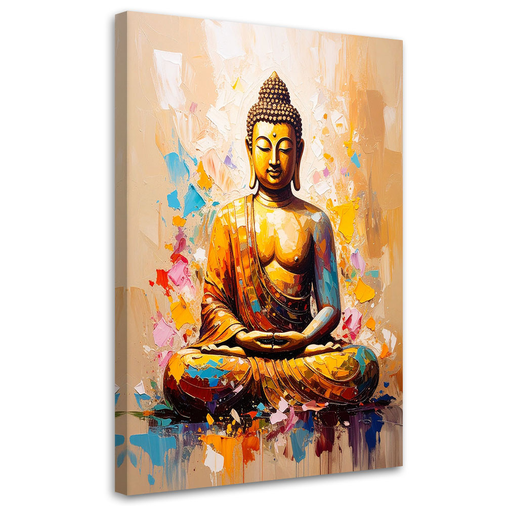 Obraz do salonu sypialni, Budda Medytacja Beżowy 20x30