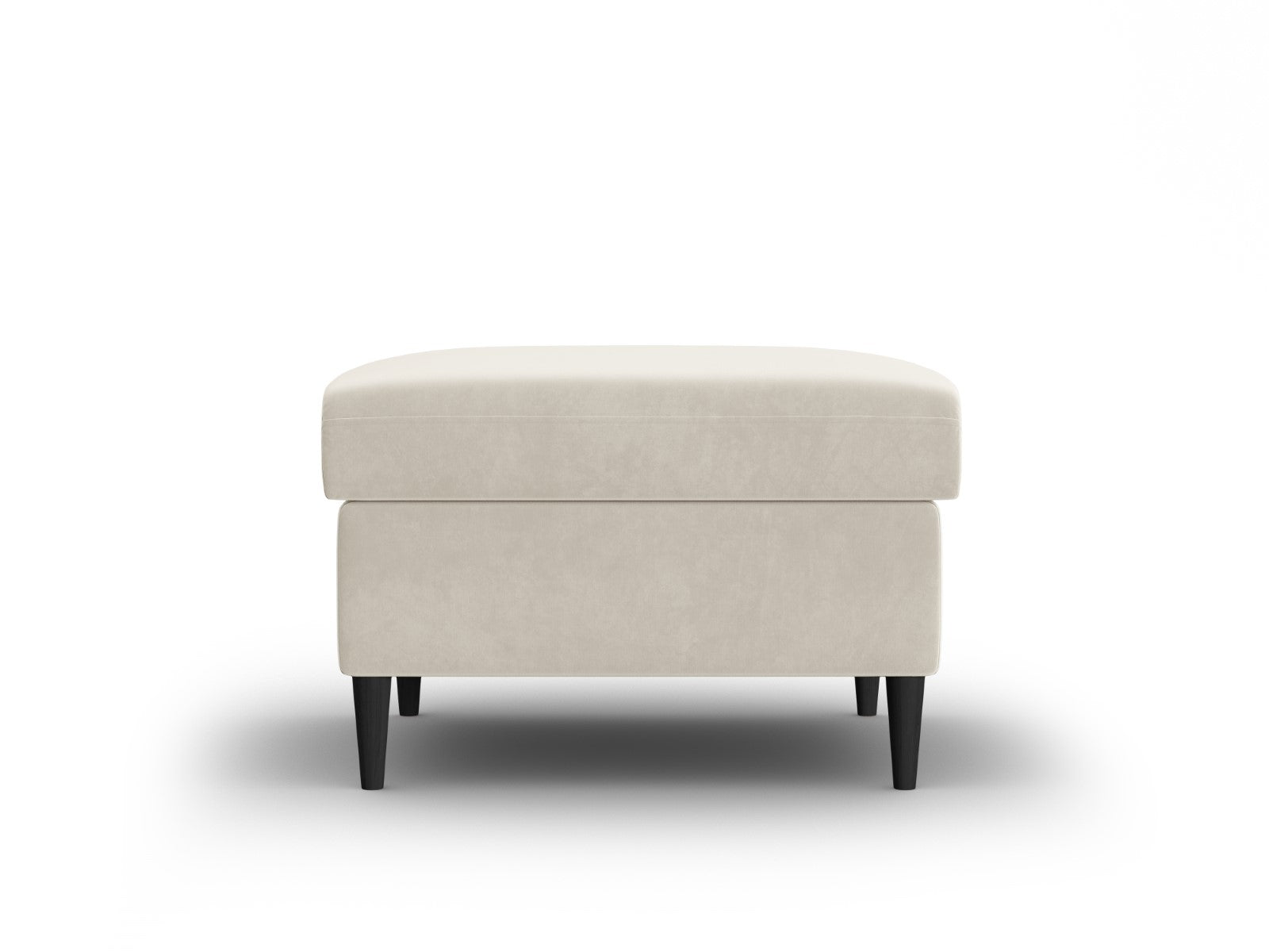 Cosmopolitan Design Poef Kyoto flueel lichtbeige - 70x70x45cm