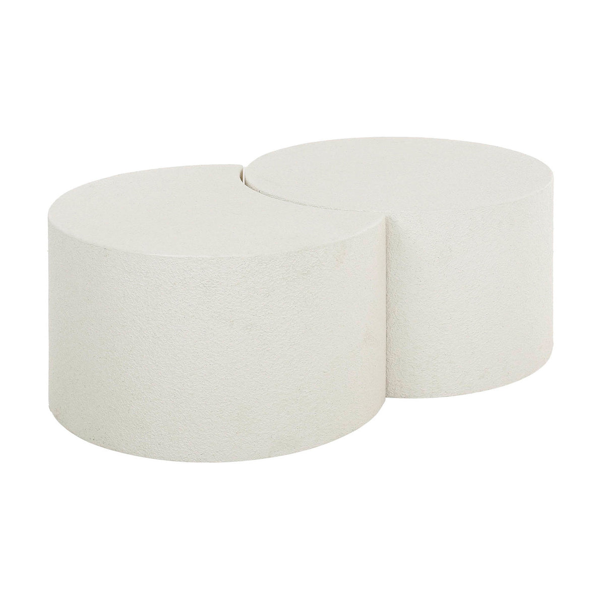 Giga Meubel Salontafel Stone Moonset - Wit Marmer - Set van 2
