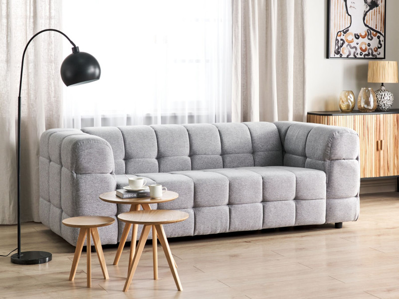 Sofa kanapa trzyosobowa tapicerowana szara