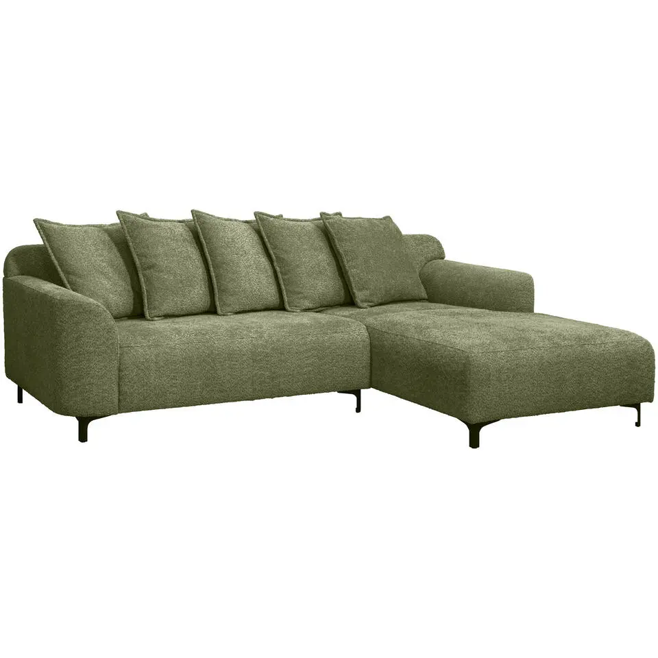 Bank Elsa met chaise longue rechts - stof Anthology - groen