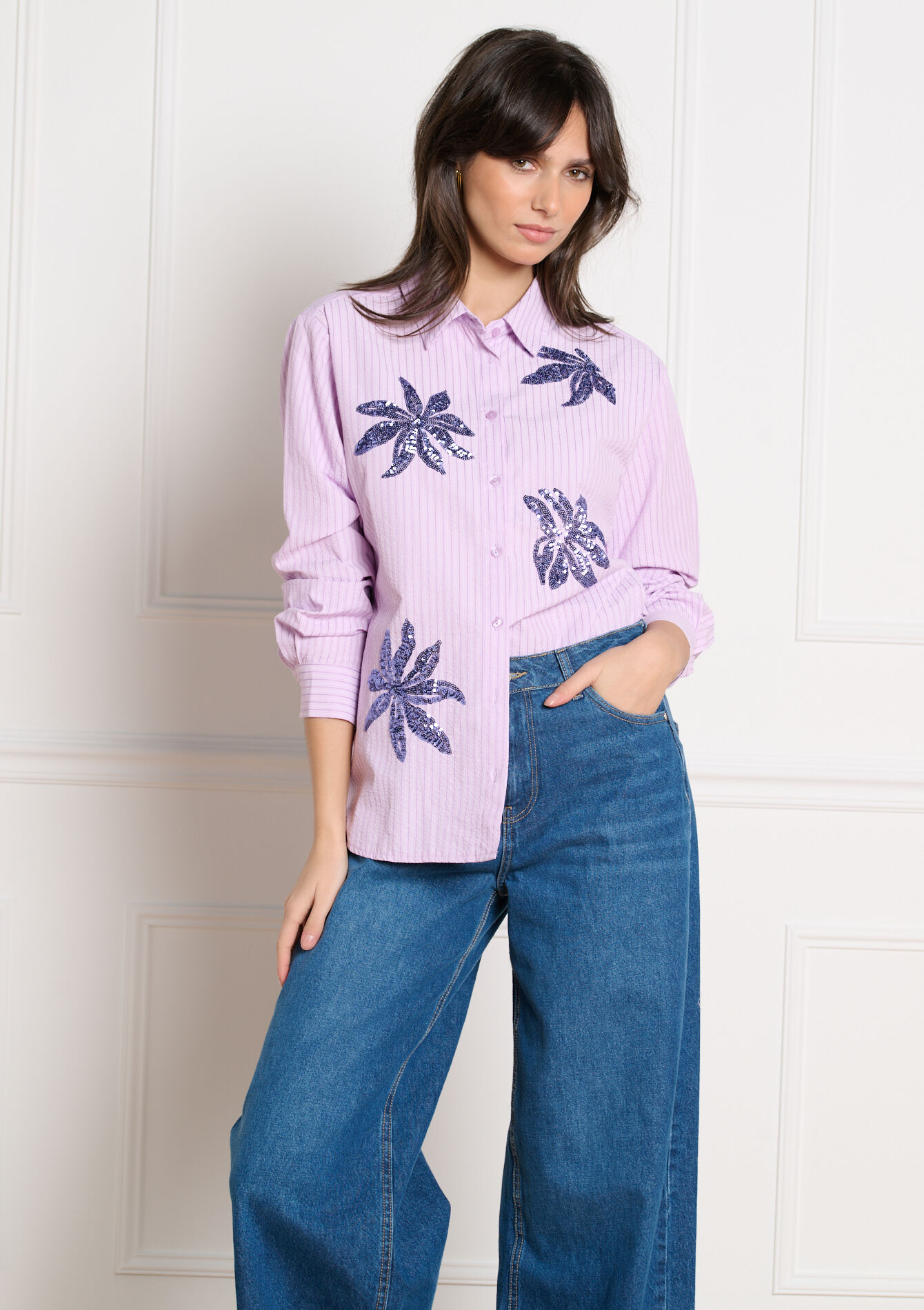 Shirt met pailletten