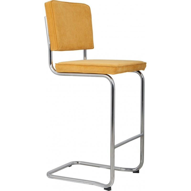 KINK - Tabouret design en tissu jaune