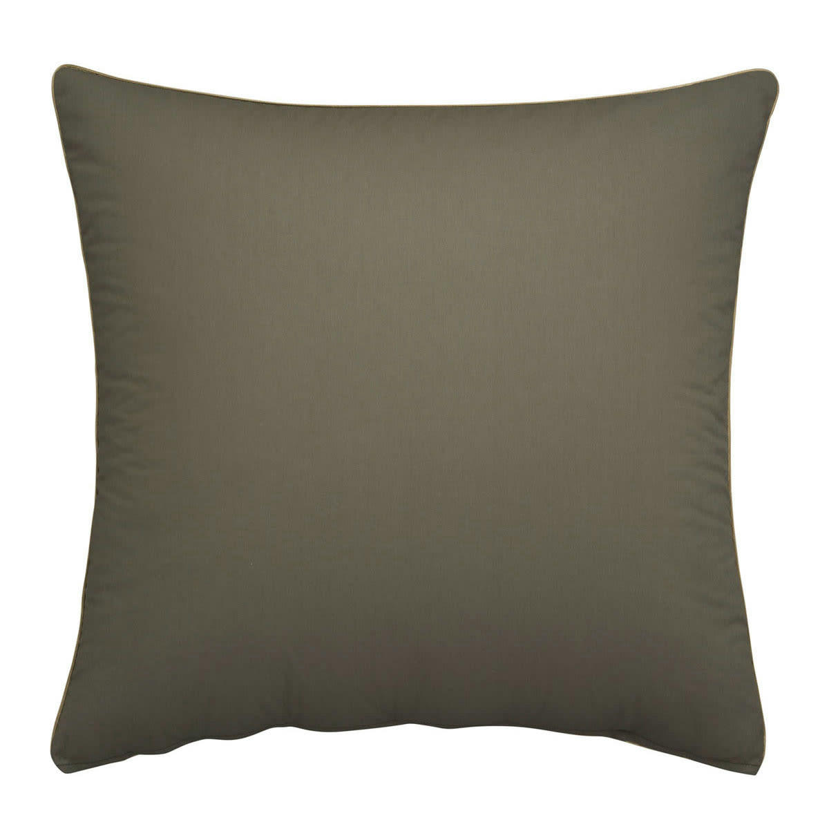 OSMOSE - Taie d'oreiller en percale de coton vert kakhi 65x65