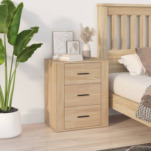 NNEVL Bedside Cabinet Sonoma Oak 50x36x60 cm Engineered Wood