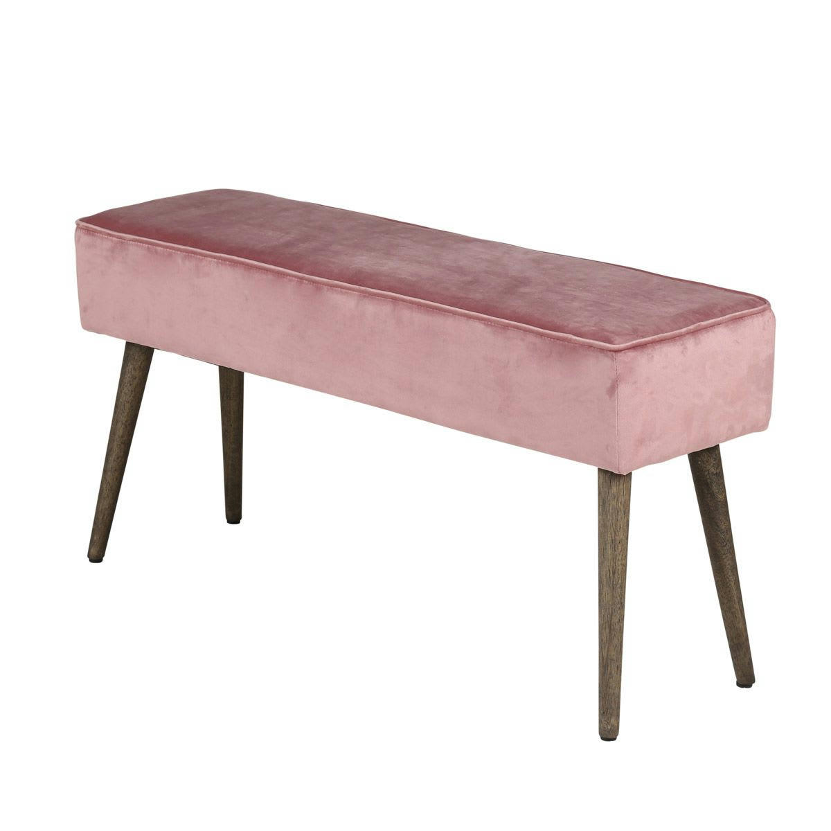 POPY - Banc en velours rose