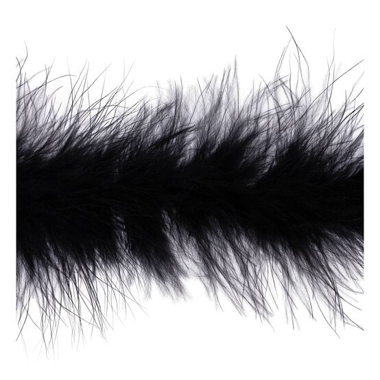 Black Luxury Marabou Trim by the Metre