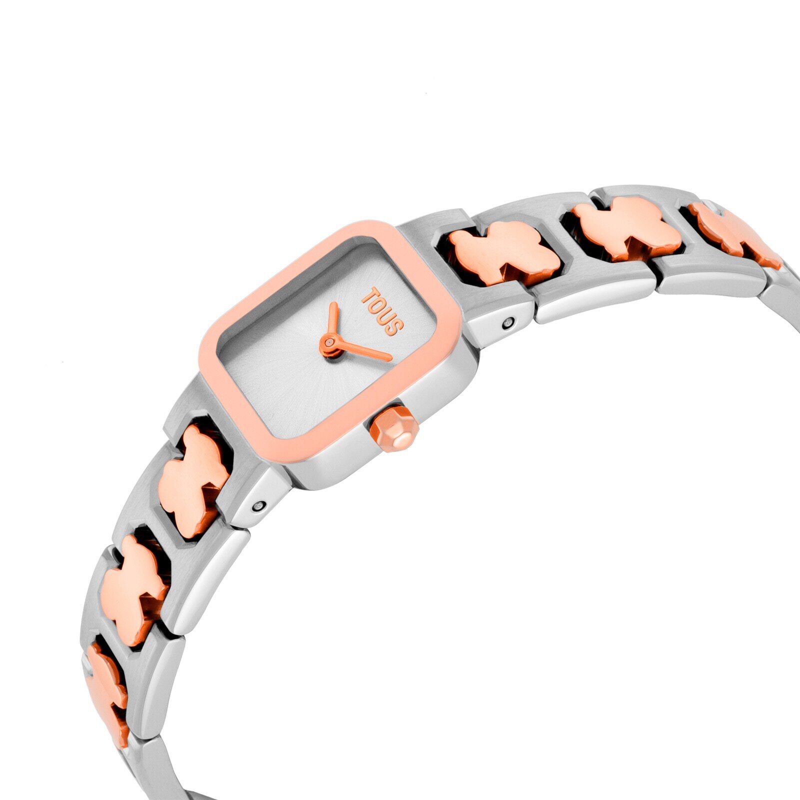 Reloj analógico con brazalete de acero y acero rosado Icon Time