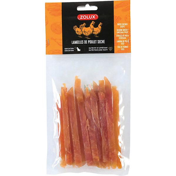 Lamelles poulet séché 100 g friandises pour chien