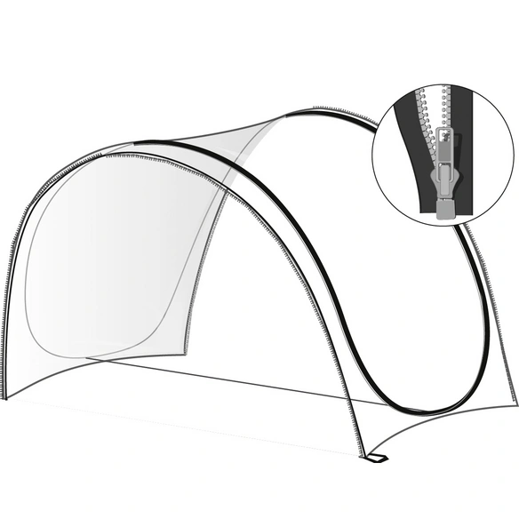 Frühbeettunnel-Verlängerung, BxH: 80 - 150 x 60 - 80 cm, Kunststoff (PVC)