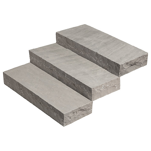 Marche-bloc Grès Kandla Gris 100x35x15 cm (à l'unité) - RO'MA NATURE