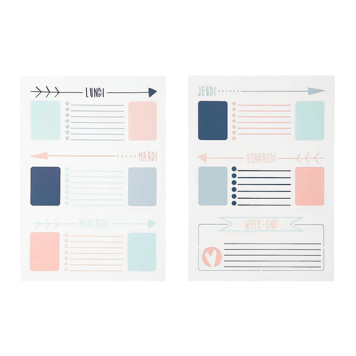 - Pochoir bullet journal Agenda semaines