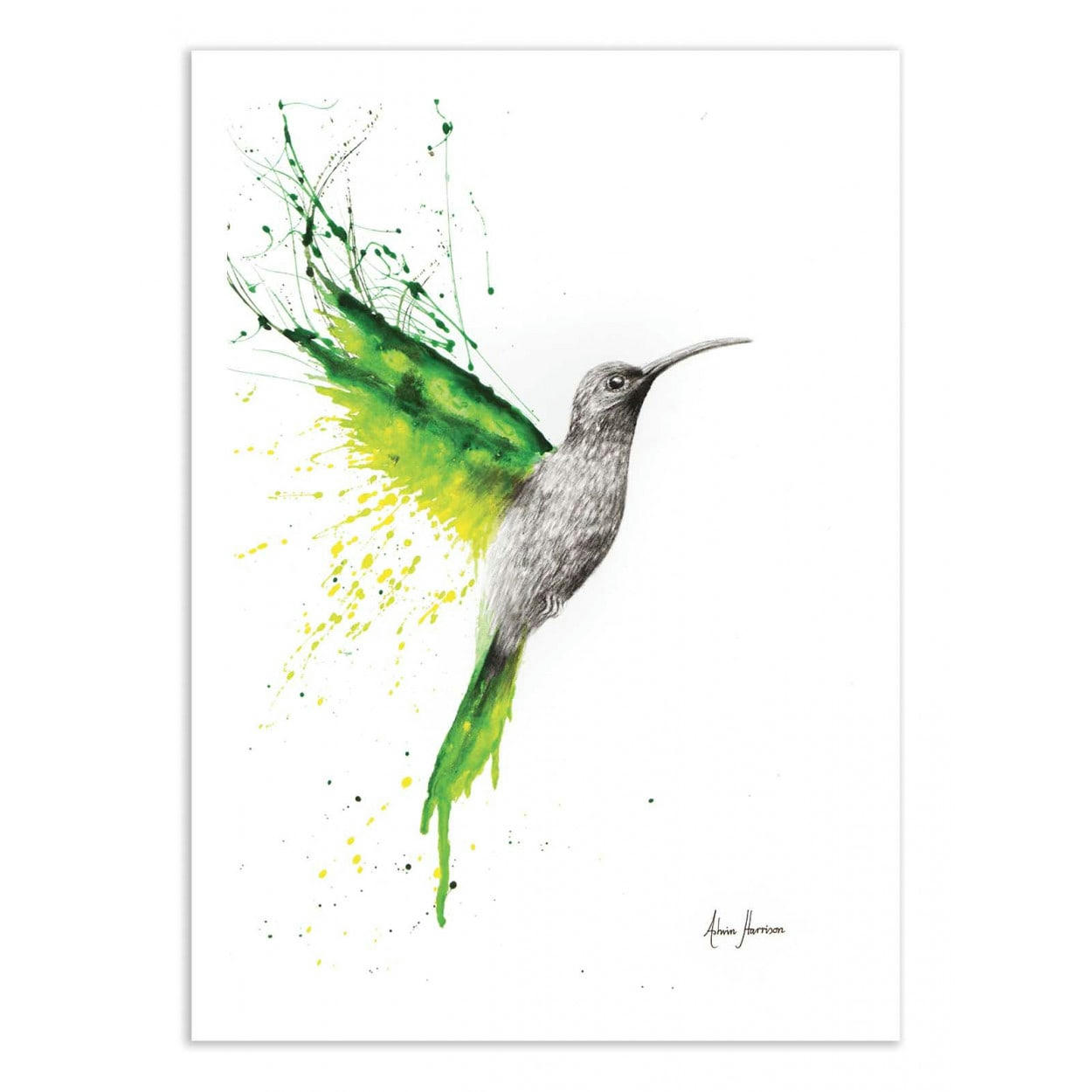 ASHVIN HARRISON - EMERALD SUN - ASHVIN HARRISON - Affiche d'art 50 x 70 cm