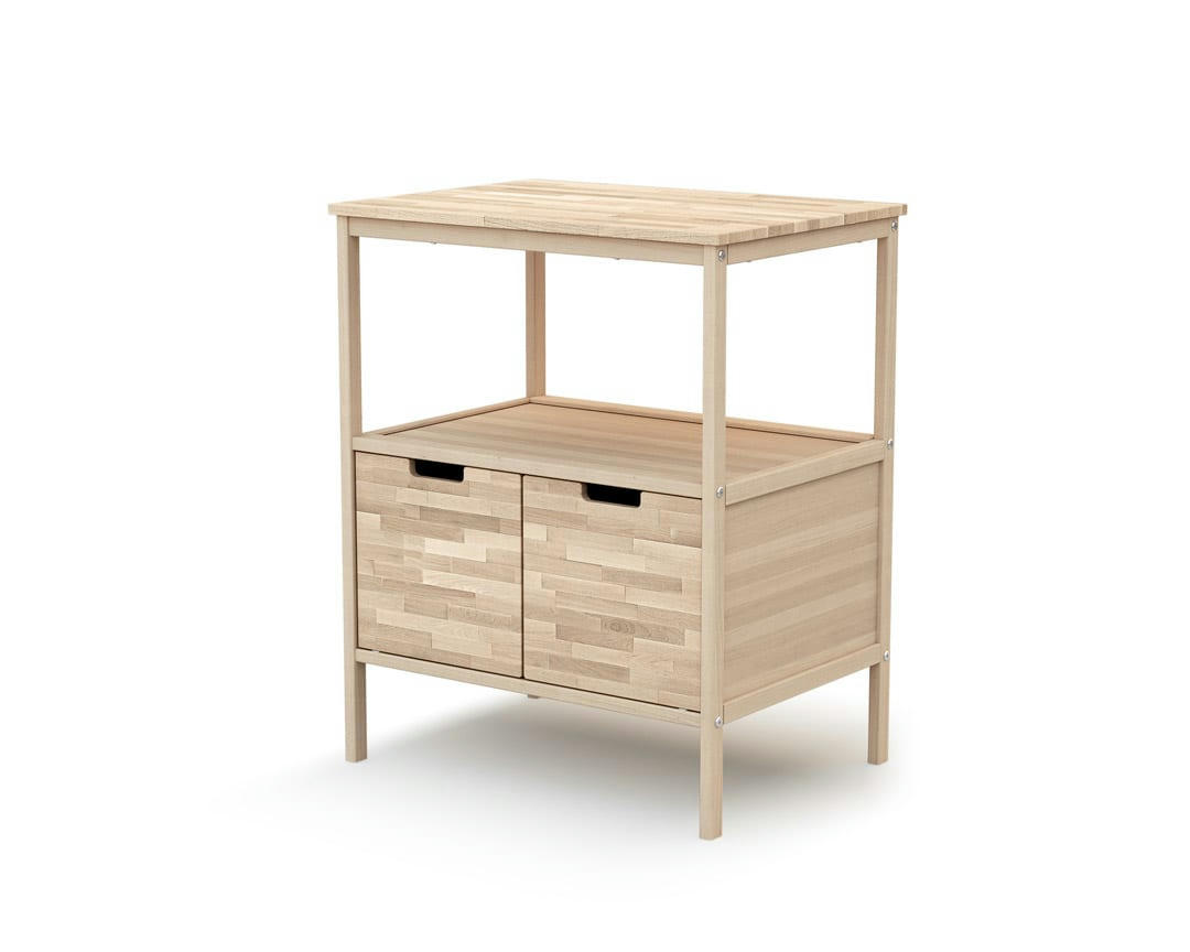 ESSENTIEL - Meuble à langer hêtre brut