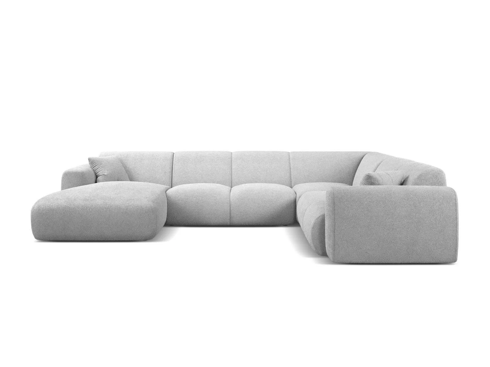 Modulaire hoekbank Molino rechts bouclé