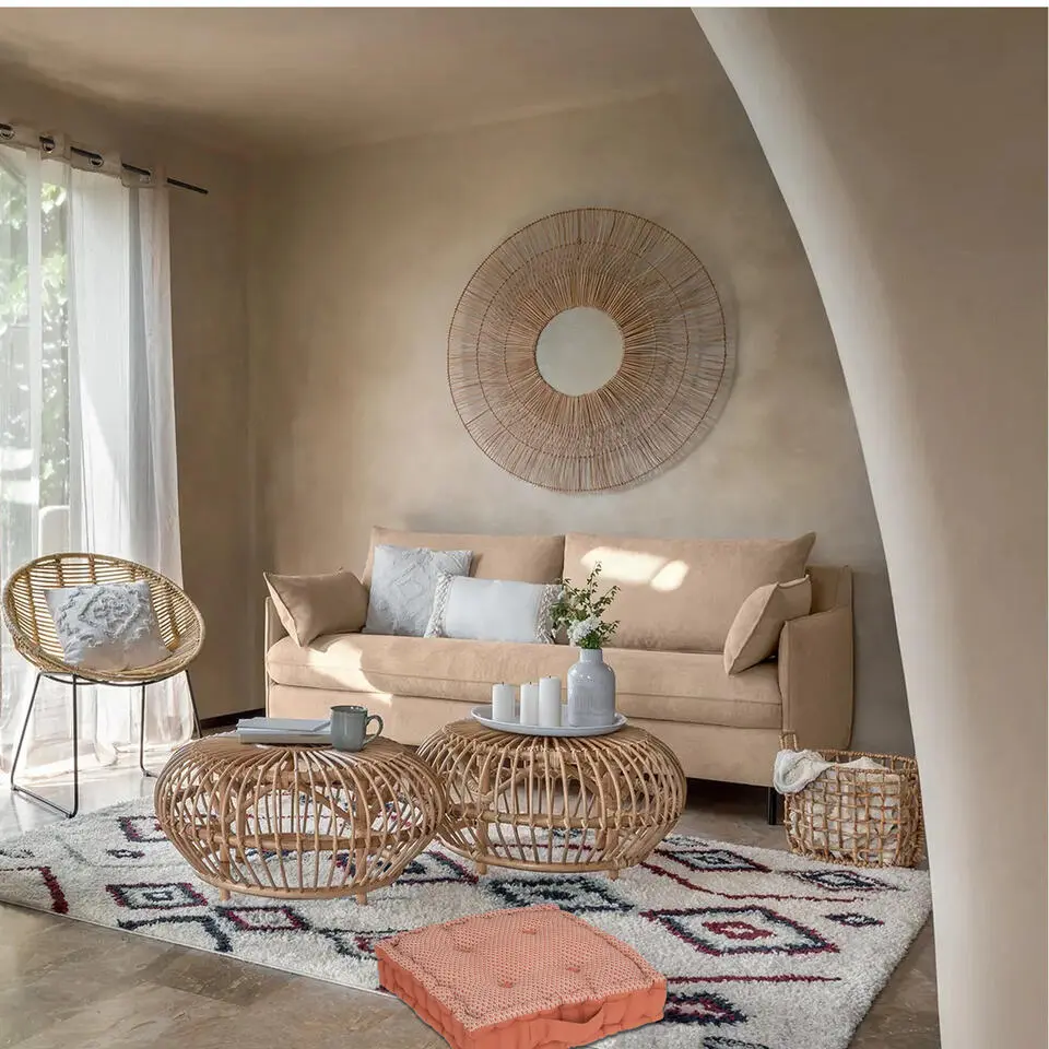 Atmosphera Vloerkussen/zitkussen Square - steenrood - 40 x 40 x 8 cm