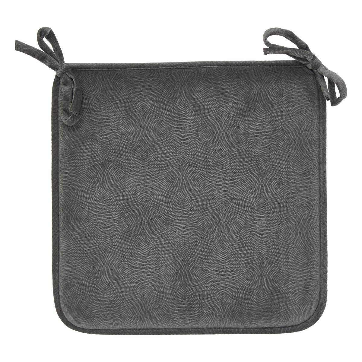 Chair cushion "Lilou" dark grey, 38x38 cm