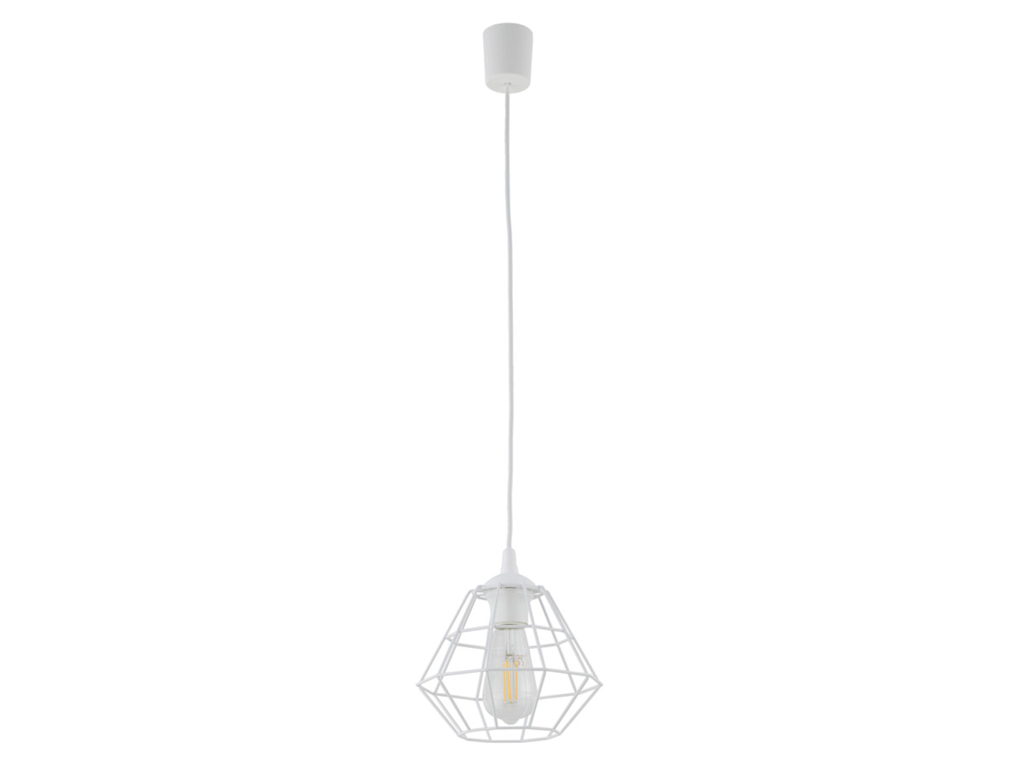 Lampa wisząca Diamond metalowa biała