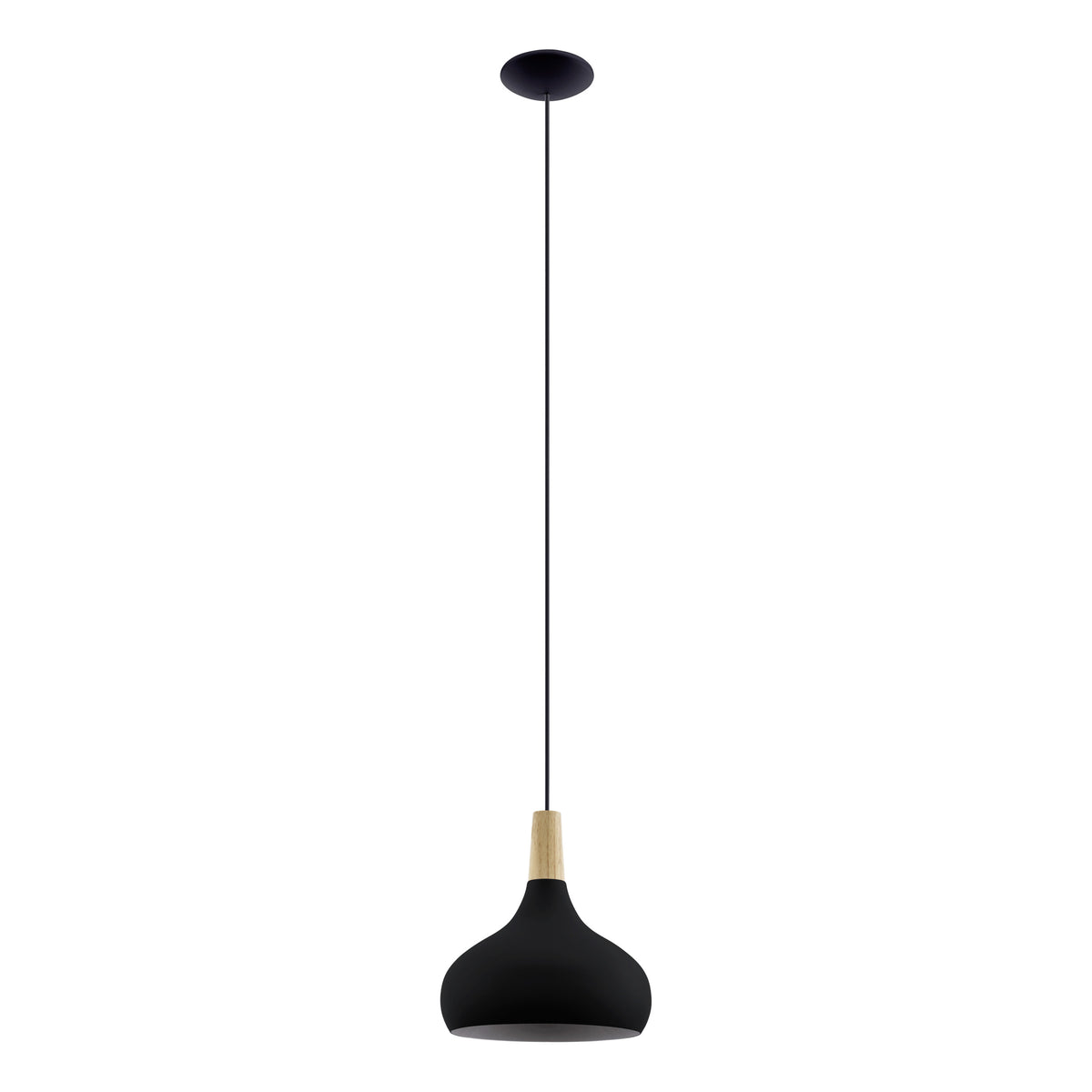 EGLO hanglamp Sabinar - e27 - ø 28 cm - zwart/bruin