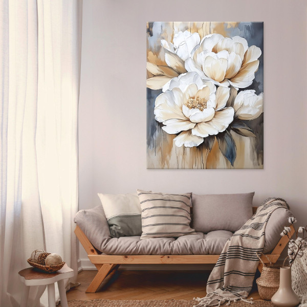 Obraz Kwiaty 3D Abstrakcja Do Sypialni Salonu Kuchni Na Płótnie 60X40
