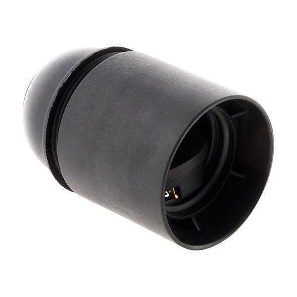 Lot de 5 douilles lisses sans bague E27 - Noir - Zenitech