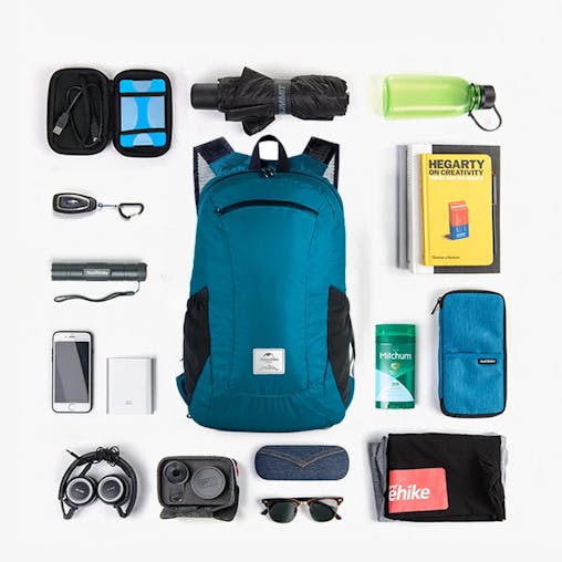 NNEOBA Ultralight 18L Foldable Waterproof Hiking Backpack - Blue