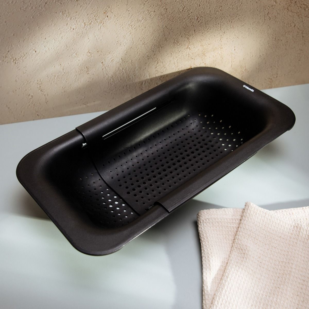 Durszlak EASY CLEAN kuchenny czarny 37x20 cm