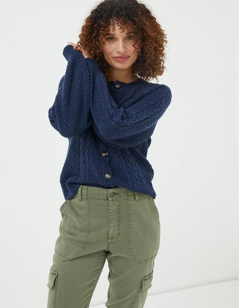 Chloe Cable Crew Cardigan