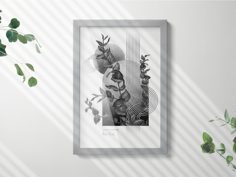 Ramka na zdjęcia plakat fotoramka nowoczesna Srebrna 22x32