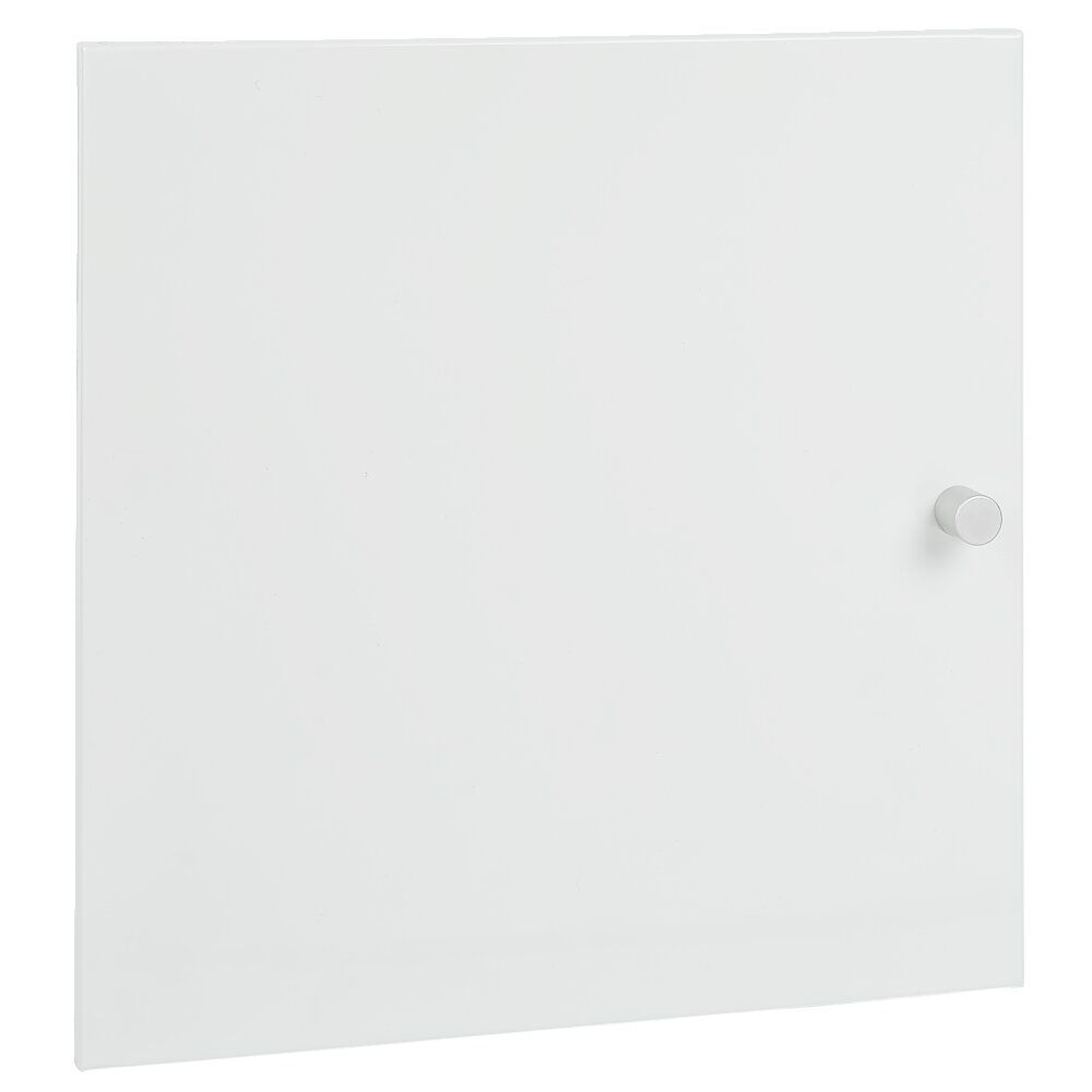 Porte Box Cube 32,2x32,2x1,2cm acier blanc avec poignée incluse