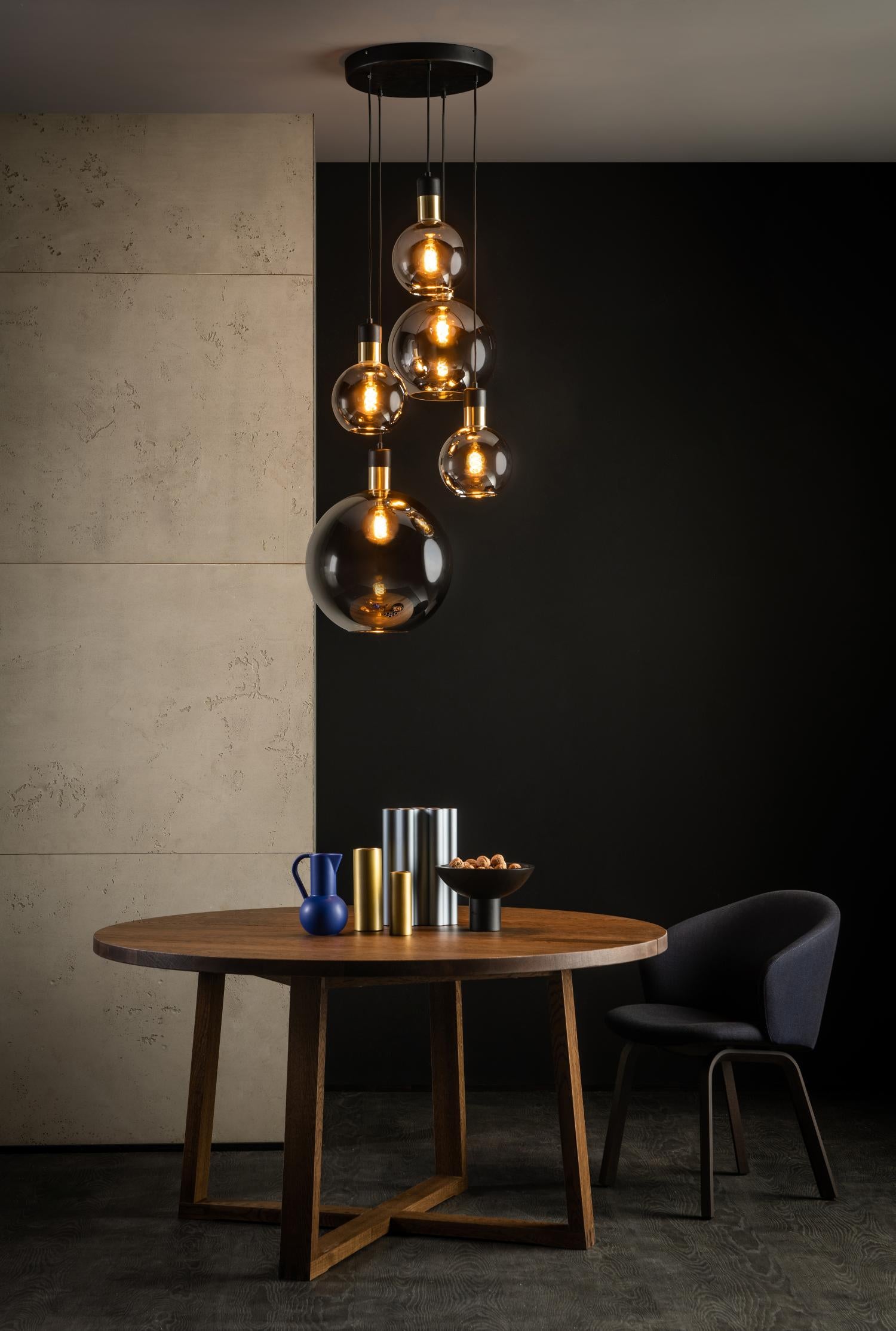 Lucide hanglamp JULIUS - 5xE27 - Fumé