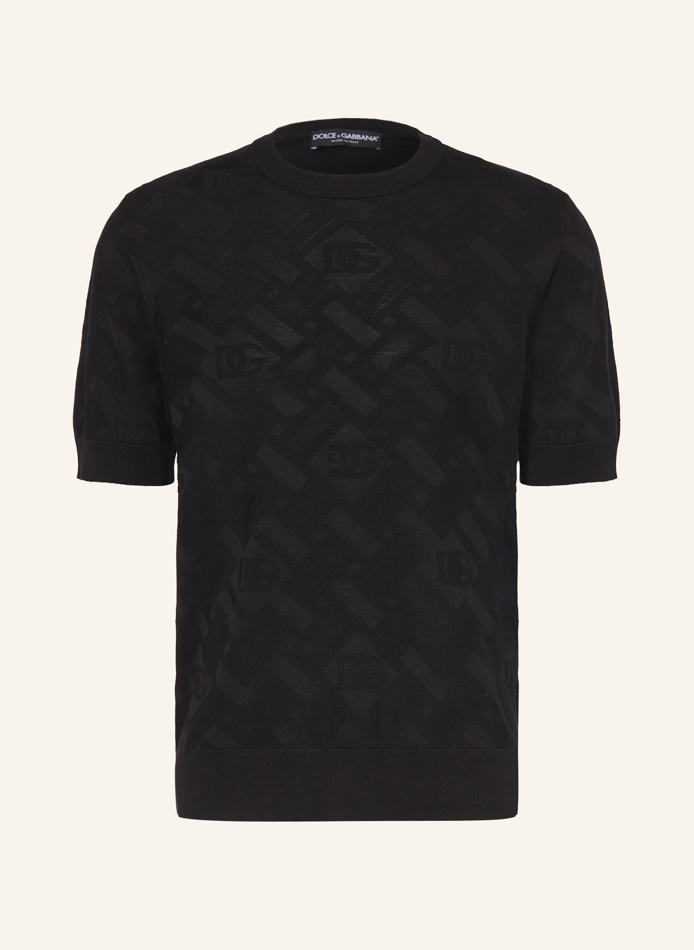 DOLCE & GABBANA Strick-Poloshirt aus Seide
