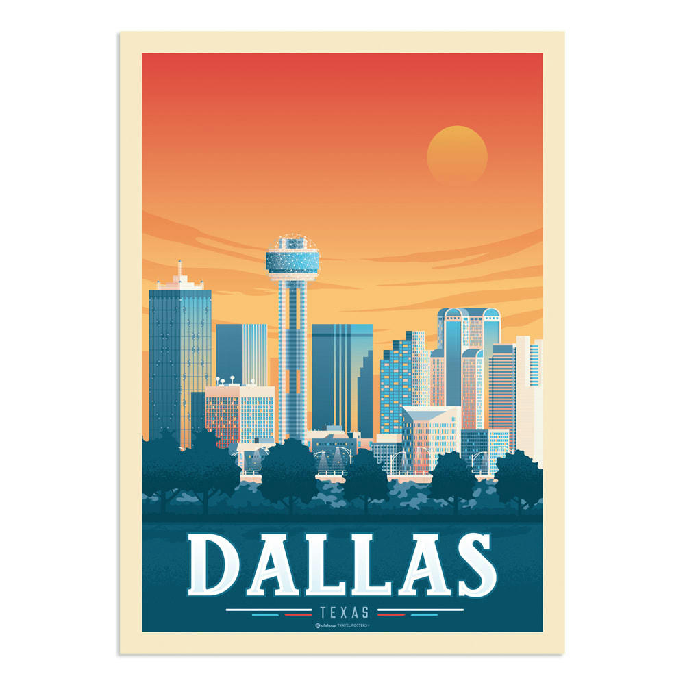- Affiche Dallas  50x70 cm