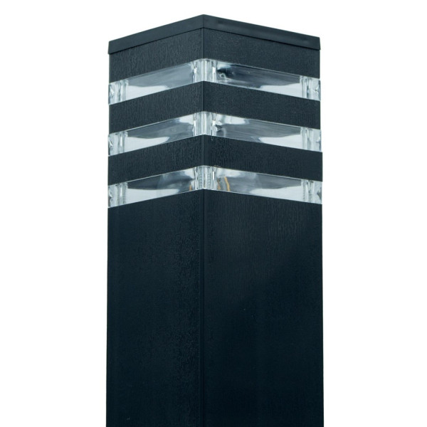 Lampa ogrodowa stojąca czarna SAGITTA wys:60 cm 1xE27x30W IP54 IdeaLED