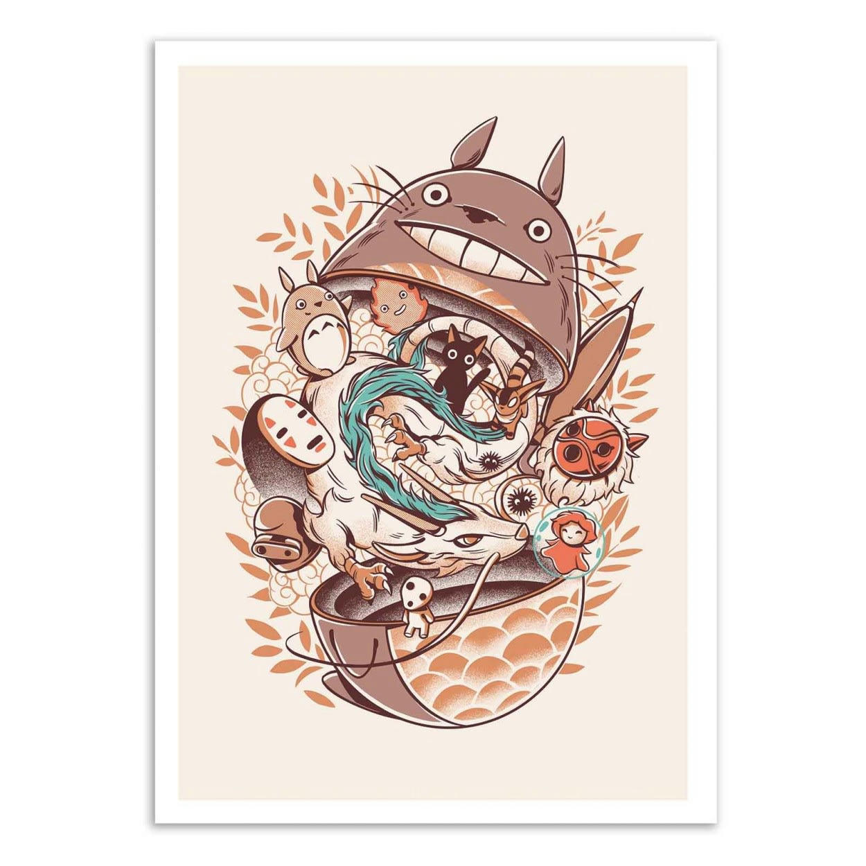 ILUSTRATA - GHIBLI'S MATRYOSHKA - Affiche d'art 50 x 70 cm