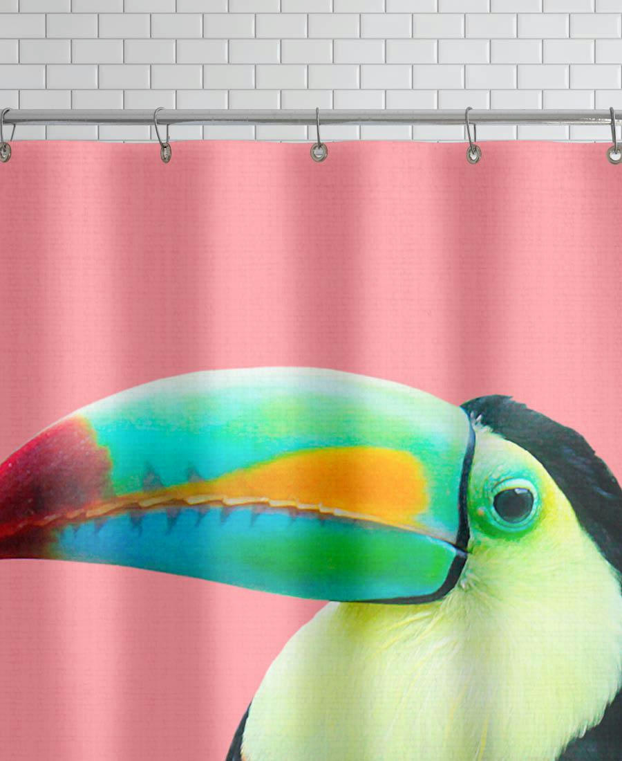 PRINT 145 - Rideau de douche en polyester en multicolore & noir 150x200