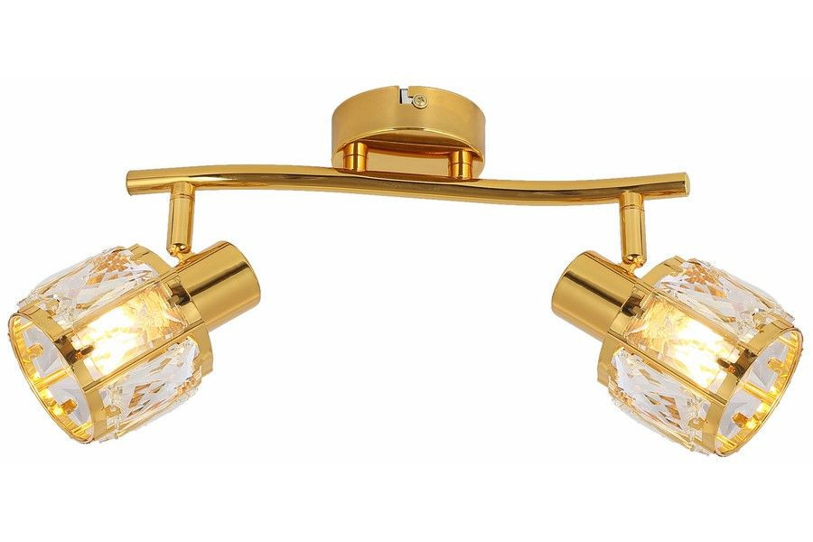Lampa sufitowa złota Crownie 2xE14x40W wym: 16x29x8 cm Reality