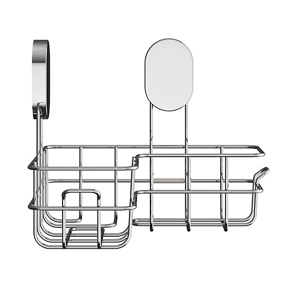 Panier d'angle de douche en acier inoxydable chromé Cavally GoodHome