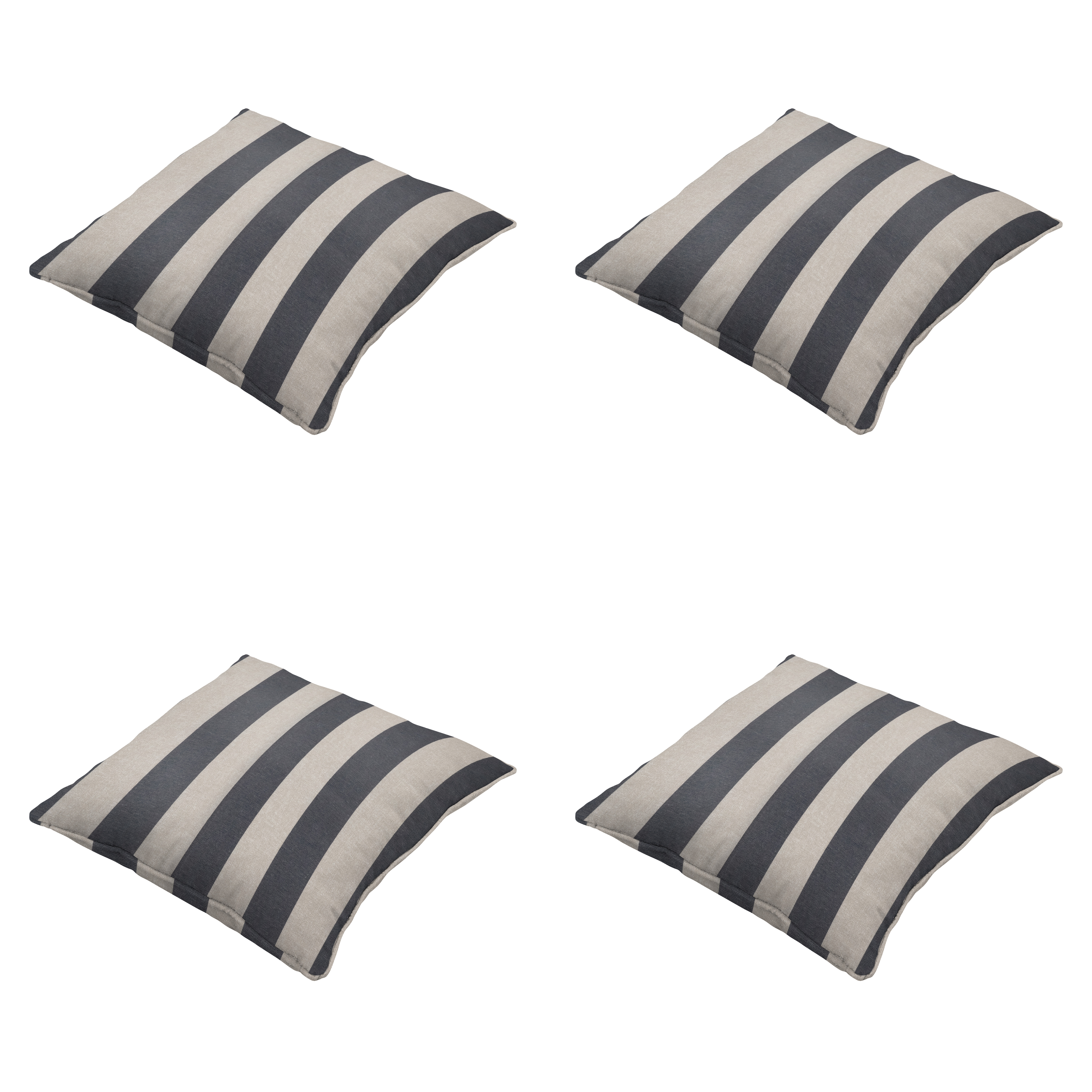 Madison sierkussen Amora - grijs - 50x50x10cm - set van 4